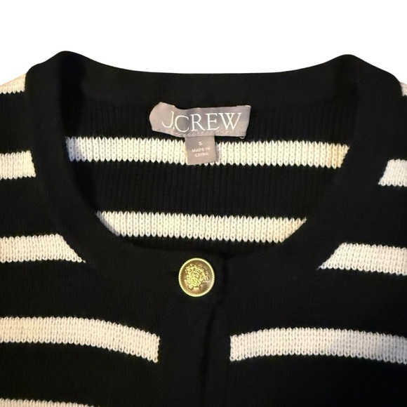J. Crew Black Striped Emilie Sweater Size Small - Picture 4 of 5